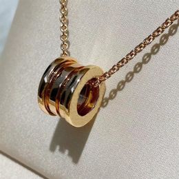 High quality fashion necklace classic small waist cylindrical sliding pendant necklaces jewelry with exquisite packaging box307S