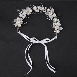 Girls' Head Pieces Charming Cute Kids Children Veils To Match Flower Girl Dresses White Pink Princess Garland Headband For Dr256g