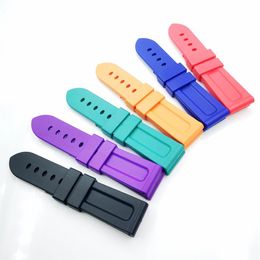 24mm High Quality Fashion Silicone Rubber Band Strap For PAM PAM111 Wirstwatch With 22mm buckle Lug Size276a