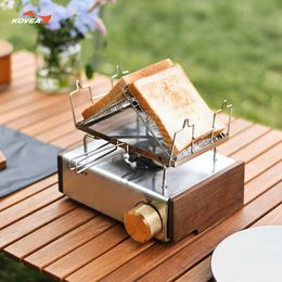 Camp Kitchen Thous Winds KOVEA CUBE Gas Stove DIY Accessories Side Plate Brass Knob Grill Net Outdoor Camping 230909