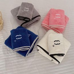 Designer Letter C Bath Face Towel Bathing Towels Soft Home Absorbent Men Women Washcloths Coral Fleece Beach Hand Towel 2 Pieces 1272o