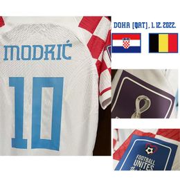 Home Textile 2022 Player Issue Final Game Modric Maillot With Text Heat Transfer Iron ON Soccer Patch Badge255o