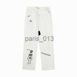 Mens Jeans 2023 Designer Jeans for Womens Mens Garreys Make Old Washed Fashion Pants Straight Trousers Heart Letter Prints for Woman Man Casual Long Style Bottoms x09