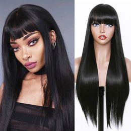 Newest 360 Transparent Lace Frontal Wig With Bangs 13x4 13x6 Straight Human Hair Wigs With Bangs Brazilian Lace Front Wigs With Ba2532