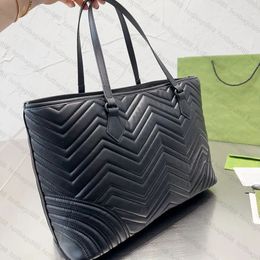 Totes Designer Handbag Women Top quality Black tote Bag Leather large capacity shopping bags fashion bag women's purse handbag 38CM