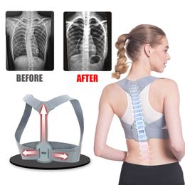 Full Body Massager Posture Corrector Back Shoulder Support Corector Band Adjustable Brace Correction Humpback Pain Relief Belt Health Care 230909