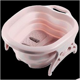 Bathing Tubs Seats Household Foldable Foot Washing Bucket Pot Portable Deep Elevated Over Crus Plastic Mas Bath Buck Drop Delivery Dhwfb