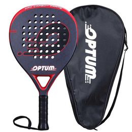 OPTUM ELITE Carbon Fibre Tennis Padel Racket Pop Paddle Raquete Shovel Pala with Cover Bag 220210250e