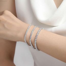 Simple Women Jewellery Moissanite Lab Made Diamond Bracelet on 14k Gold Tennis Bracelet