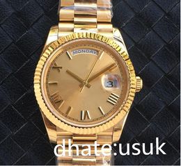 3A Brand New Original Box Wristwatch Steel Bracelet Watch 40mm President 228238 228239 Champagne Roman Gold Men's Automatic Mechanical Watches