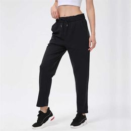 Lu-159 Women Pants Yoga Sports Joggers Loose Drawstring Elastic Waist Gym Clothes Running Fitness Casual Capris Workout Pant Trous244o