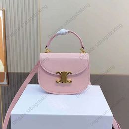 High-quality Shoulder Bag Designer Saddles Bag Women's Handbag Purse Fashion vintage semi-round Sakura Powder Tofu bag classic luxury handheld mini Crossbody bag