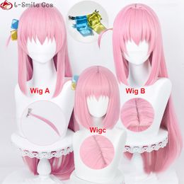 Cosplay Wigs Anime Bocchi The Rock Cosplay Gotou Hitori Cosplay Wig 80cm Long Pink Straight Hair Heat Resistant Women Party Wigs Wig Cap 230908