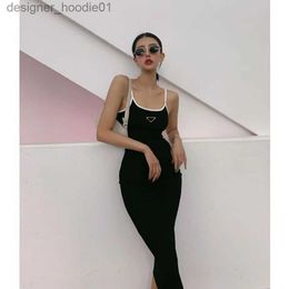 Basic Casual Dresses Womens Casual Dresses Sleeveless Shirts Tops Flat Skirts Woman Slim Outwears Summer Dress S-L L230911