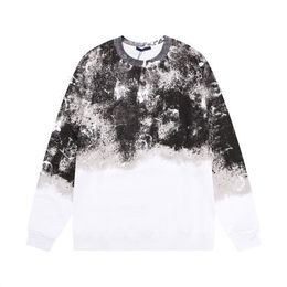 Men's Plus Size Hoodies & Sweatshirts Autumn and Winter New Watercolour Old Flower Letter Round Neck Sweater Men's and Women's Hoodie Long Sleeve Coat