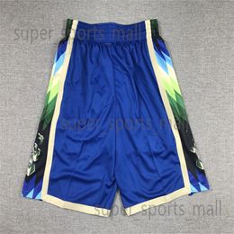 Printed Basketball Shorts Antetokounmpo Middleton Holiday Team Trillest shorts 2022-2023 City Zip pocket White2718
