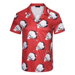 New Fashion Hawaii Floral Print Beach Shirts Men's Designer Silk Bowling Shirt Casual Hawaiian Shirts Men Summer Blouse Short3318