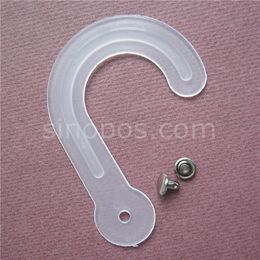 Whole- Big Plastic Header Hooks 84mm With Rivets fabric leather swatch sample head hanger giant hanging J-hook secured displ237B