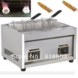 12L LPG Gas Deep Fryer for Spiral Potato er Potato Tornado Potato Fry Potato Churros Chicken226Z