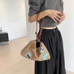 Evening Bags Small Bag Female Dumpling New Style Small Square Fashionable Hand Single Shoulder Stickers Underarm Bag 230828