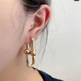 long gold sliver earrings dangle chandelier earring dangles chandeliers Chain link diamond t luxury Designer Jewelry Bangle for wo303U
