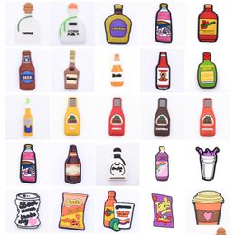 Charms Single Sale 1Pcs Kinds Of Type Beer Red Wine Bottle Shoe Decoration Accessories Clog For Bracelets Kids Gifts Drop Delivery Otlpm