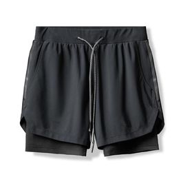 Running Shorts Men 2 In 1 Jogging Sports Bermuda Gym Fitness Training Quick Dry Pants Male 2022 Summer Workout Bottoms ClothingRun158m