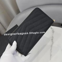 fashion coin purses wallet with box clutch wallets card holder key pouch women designer long wallet classic zipper pocket passport2640