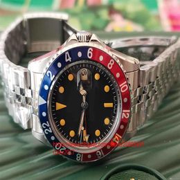 Mens High Quality Classic Wristwatches 40mm Vintage GMT 1675 Red Blue Pepsi Bezel Jubilee Bracelet Asia 2813 Movemen Automatic Men260s