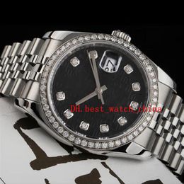 Watch Asia 2813 Sport 116244 Men's watch 31mm 36mm ring with diamond automatic mechanical watche's Black memorial print 351Q