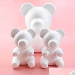 Decorative Flowers Wreaths 1Pcs 20Cm/30Cm Artificial Foam Teddy Bear Of Roses Mold Diy Gifts Polystyrene Styrofoam Wedding Valenti Otfkv