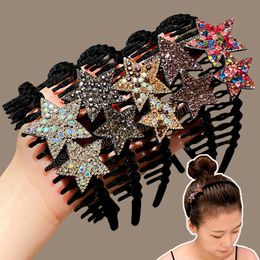 Korean Glitter Rhinestone Stars Hairbands Shiny Sequins Headbands for Women Girls Fashion Korean Anti Sli Hair Accessories Y2K