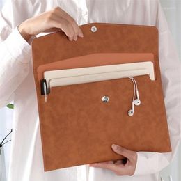 Gift Wrap Leather Document Envelope A4 File Folder Soft Waterproof PU Expanding Organiser Portfolio241K