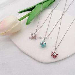 Pendant Necklaces Luxury Boutique Red Pink Gift Necklace 925 Sterling Silver Holiday Gift Fashion Classic Girls With Box G2209212102