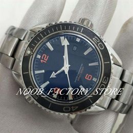 New Super Factory Automatic Cal 8900 Watch Black Ceramic Calendar Ocean Watches Full Steel 45MM 007 Dive 600m Planet Luminous Wris295H