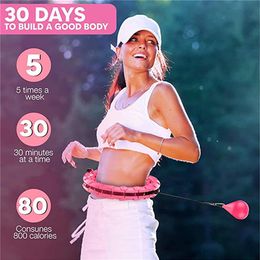 NEW Sport Hoop Yoga Home Fitness Smart Sport Hoops Circle Not Drop Adjustable Waist Training Ring Belly Trainer Abdominal Weight309R