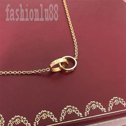Trendy pendant necklace designer love necklaces diamond rings luxury Jewellery plated gold chains charm cjewelers jewellery couple w207b