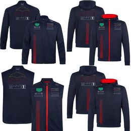 Formula 1 2023 Team Hoodie Jacket New F1 Racing Mens Hoodie Womens Hooded Sweatshirt Race Fans Windproof Full Zip Hoodie Jacket274c