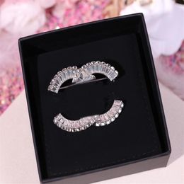 2022 Top quality Charm brooch with crystal diamond in platinum plated for women wedding Jewellery gift have box stamp PS4218A224n