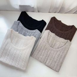 Autumn Round Neck Pullover Knitted Wool Vest Artistic Soft Glutinous Skin Friendly Hemp Woven For Women