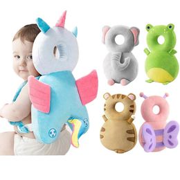 Pillows born Headrest Security Backpack Toddler Baby Head Fall Protection Pad Cushion Cartoon Soft 230909