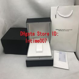 luxury Box Quality Black Original Box Men's Woman's Watches Boxes Men Wristwatch Box With Certificates For IWC Watc210v
