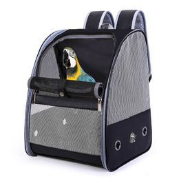 Bird Cages Cage Breathable Backpack Foldable Lightweight Outdoor Travel Multi Purpose PU Mesh Pet Parakeet Parrot Bag 230909