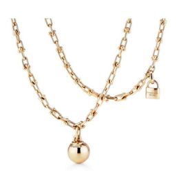 Fashion hardwear Jewellery necklace designer luxury Horseshoe pendants series necklaces Rose Gold Platinum Chain diamond adult jewel251r