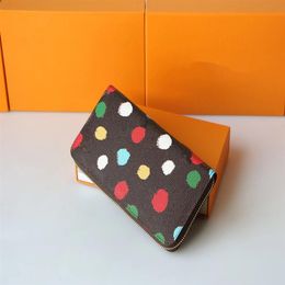 YK Victorine Zippy Wallets 3D Painted Polka Dots 3 Styles Women Fashion Designer Purse Key Pouch Card Holders M81865284k
