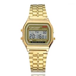 Wristwatches Gold Silver Women Men Watch Led Digital Watches Square Women's Dress Sports Ladies Clock Hodinky Relogios Femini243D