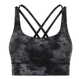 lu-68 cross back yoga sports bra high strength running fitness sexy shockproof upper support women underwears sport bra gym clothe197n