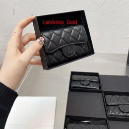 Luxury Wallet purse cluth Brand Wallet Designers Classic Passport Card Holder Cheque book Real Leather Original Box Womens 10CM Qu278m