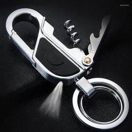 Keychains Jobon Men Key Chain Multifunction Folding Clipper Wine Corkscrew KeyChain Tool For Ring Holder Christmas Day Xmas Gift286y