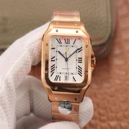 Original Box waterproof WATCH xl 42mm rose gold Fashion Square movement Watch Mechanical Automatic mens sapphire watches-k93284y